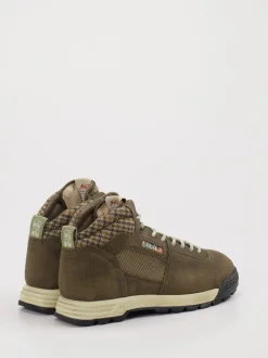 Autry – Sneakerboots aus Veloursleder olivgrün