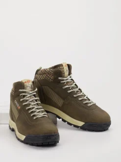 Autry – Sneakerboots aus Veloursleder olivgrün