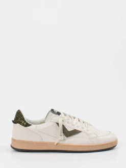 4B12 – Sneaker aus Hirschleder mit Glitzerferse