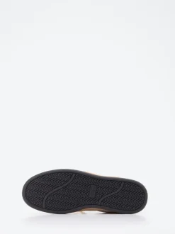 4B12 – Sneaker aus Hirschleder mit Glitzerferse