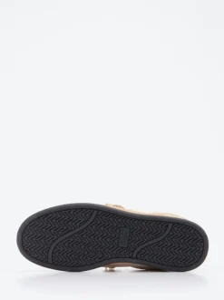 4B12 – Sneaker aus Velourleder und Glattleder beige