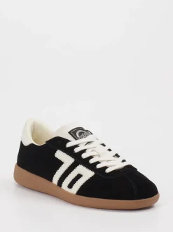 Back 70 – Retro-Sneaker aus Kalbleder schwarz