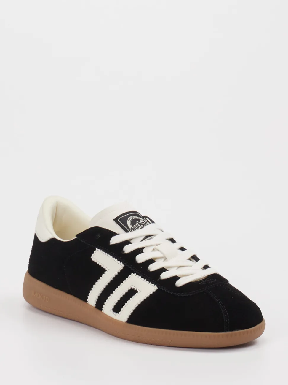 Back 70 – Retro-Sneaker aus Kalbleder schwarz