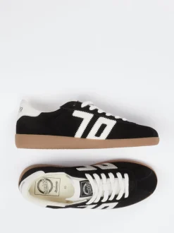 Back 70 – Retro-Sneaker aus Kalbleder schwarz