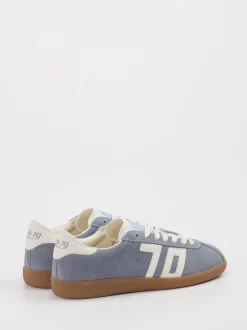 Back 70 – Retro-Sneaker aus Kalbleder in Taubenblau