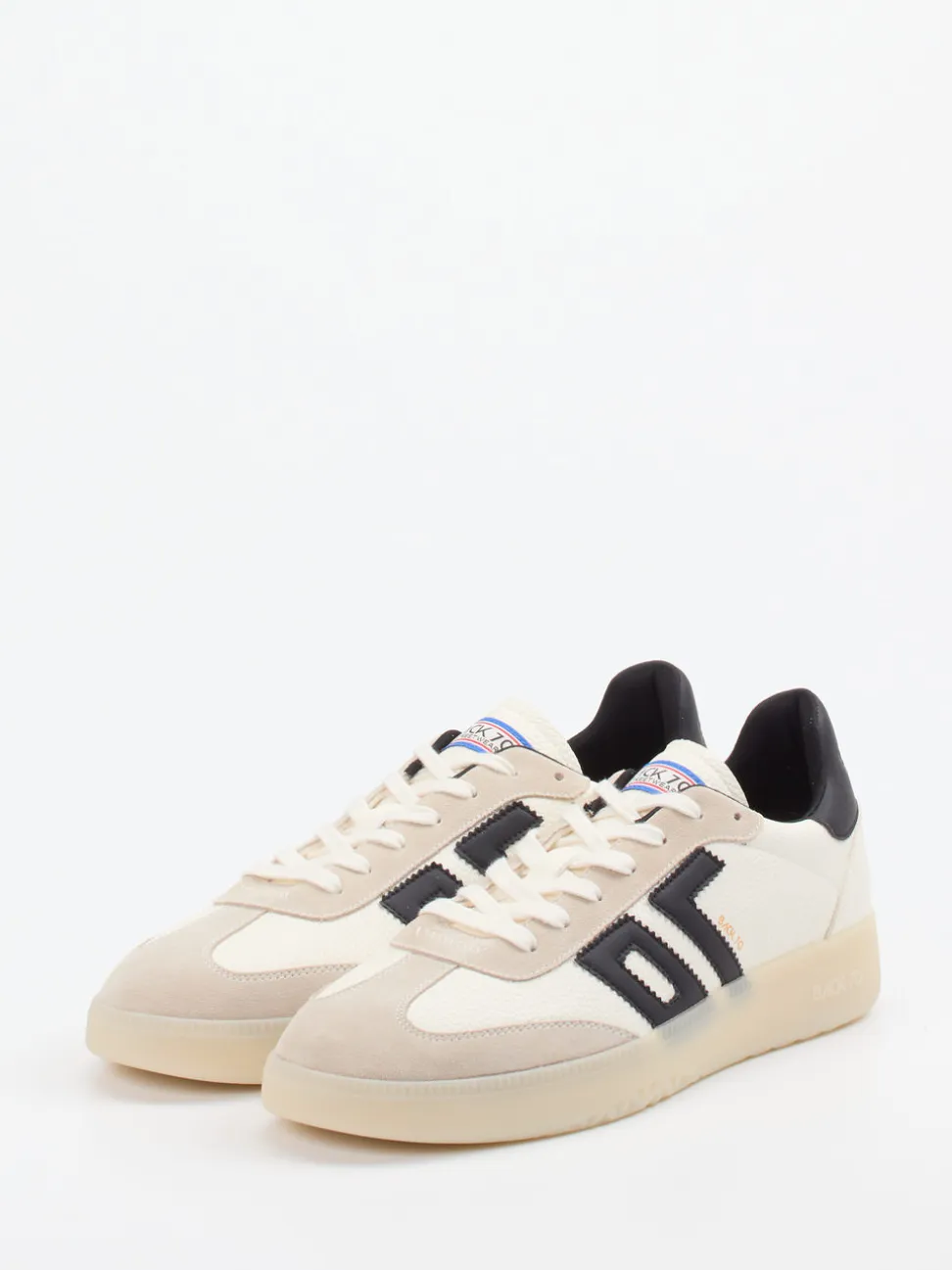 Back 70 – Retro-Sneaker aus Leder und Textil cremeweiß