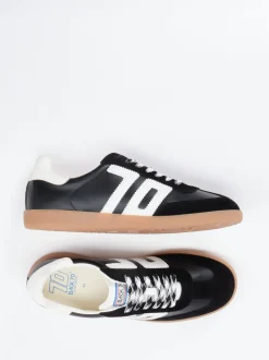 Back 70 – Retro-Sneaker aus Leder Schwarz
