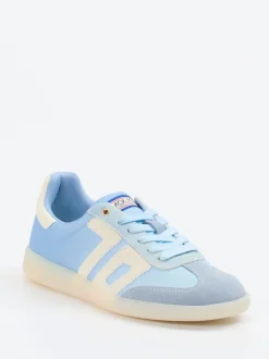 Back 70 – Retro-Sneaker aus Nylon und Wildleder hellblau