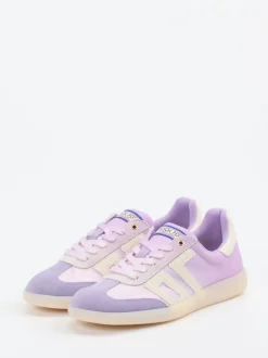 Back 70 – Retro-Sneaker aus Nylon und Veloursleder Flieder