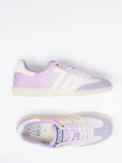Back 70 – Retro-Sneaker aus Nylon und Veloursleder Flieder