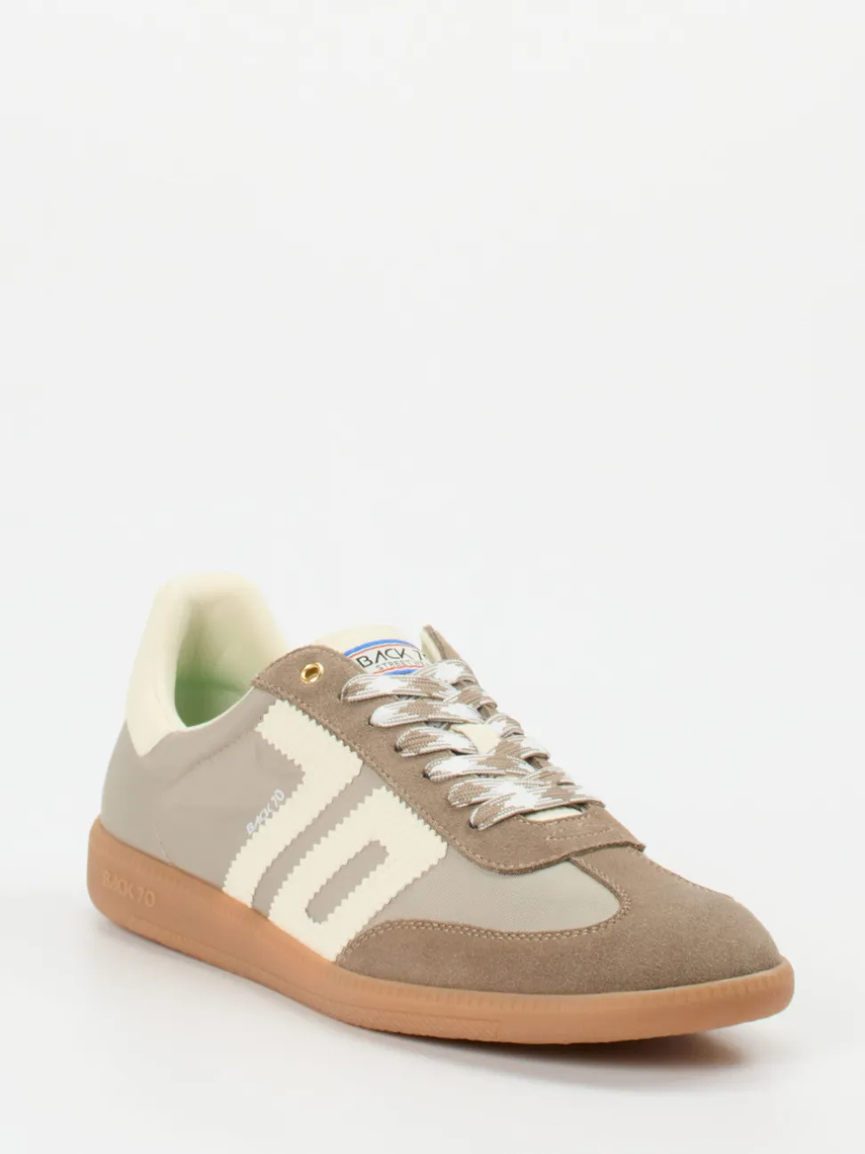 Back 70 – Retro-Sneaker aus Veloursleder in Taupe