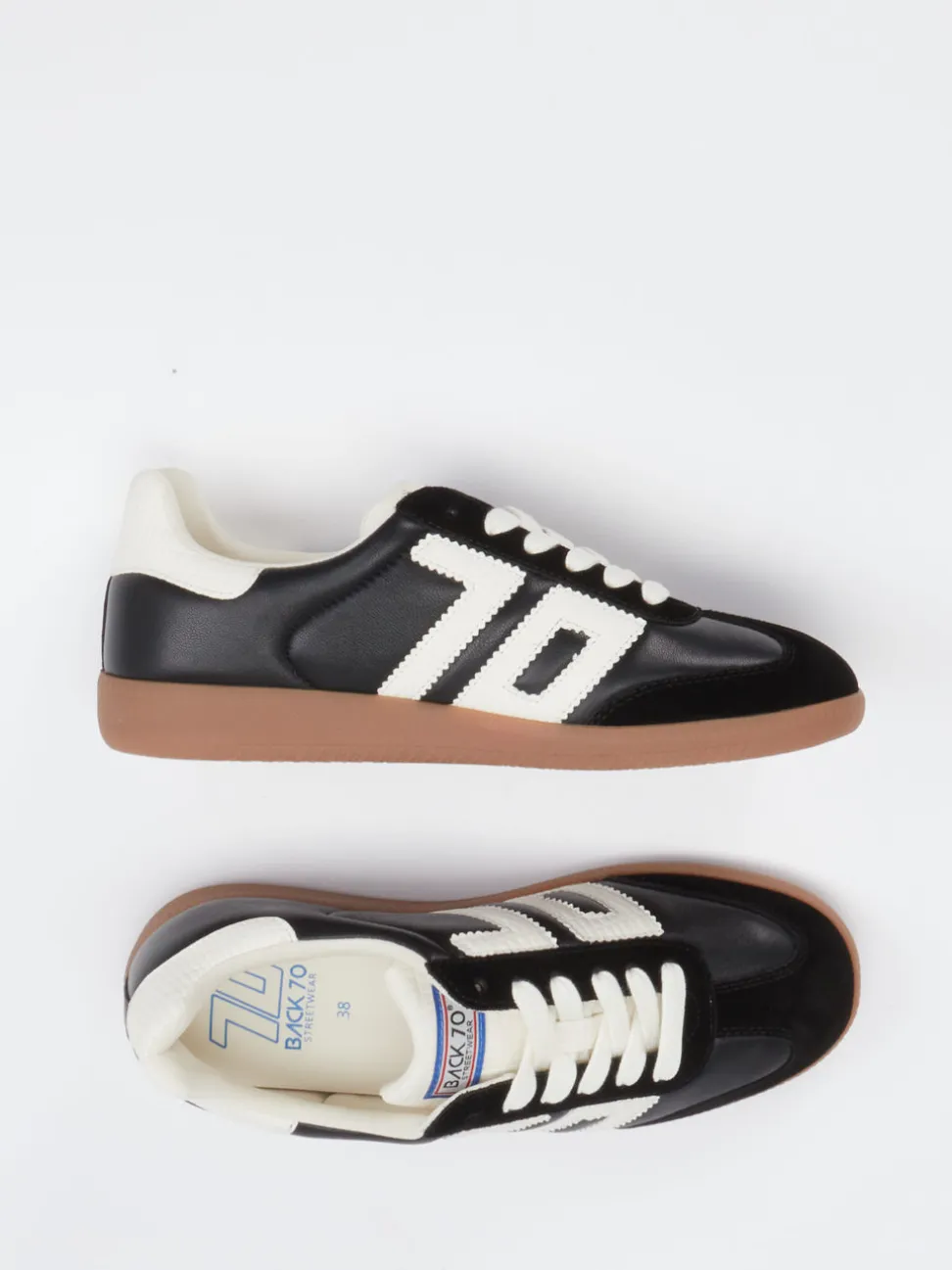 Back 70 – Retro-Sneaker aus Velourleder Schwarz