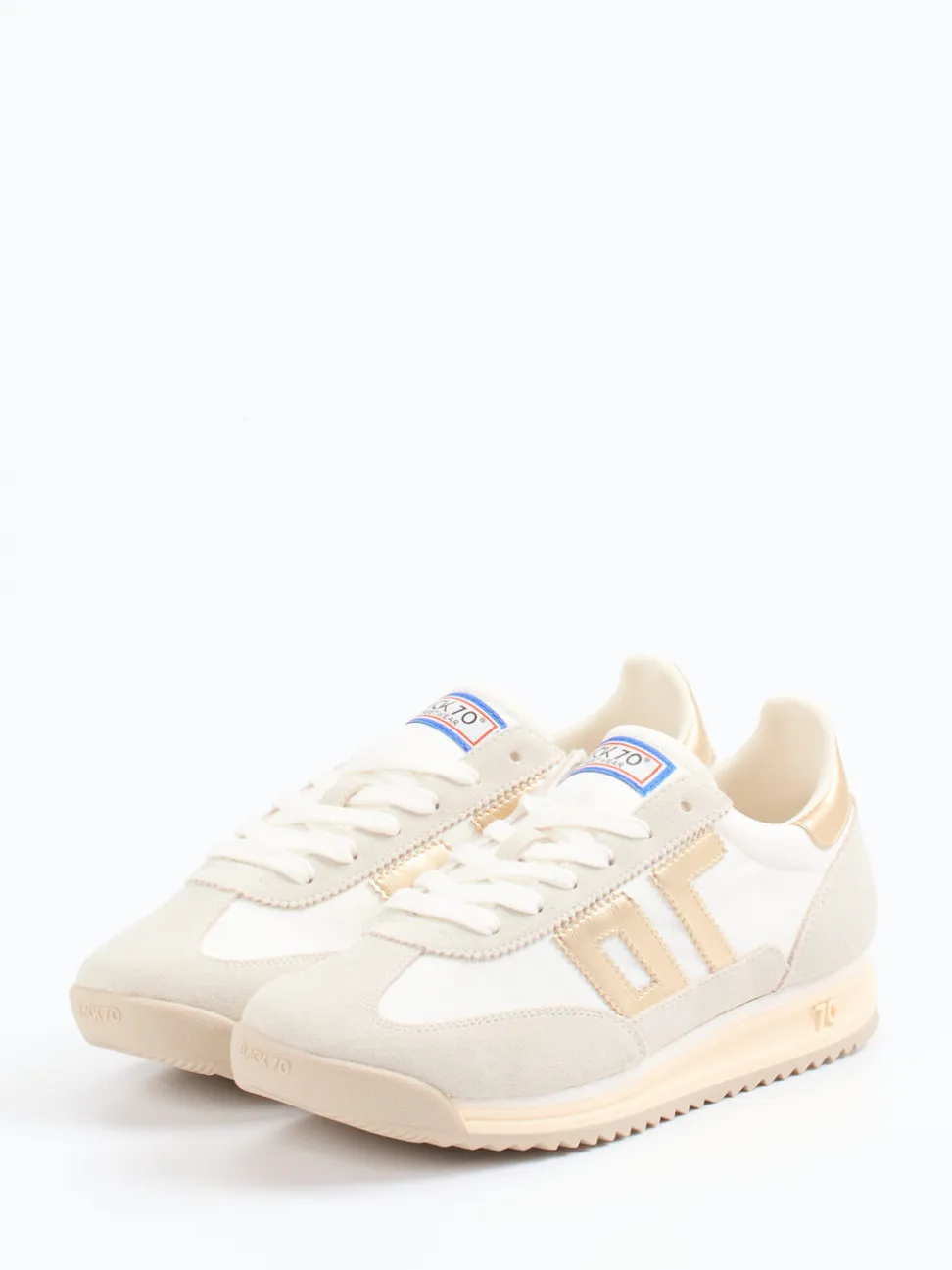 Back 70 – Retro-Sneaker aus Veloursleder Beige
