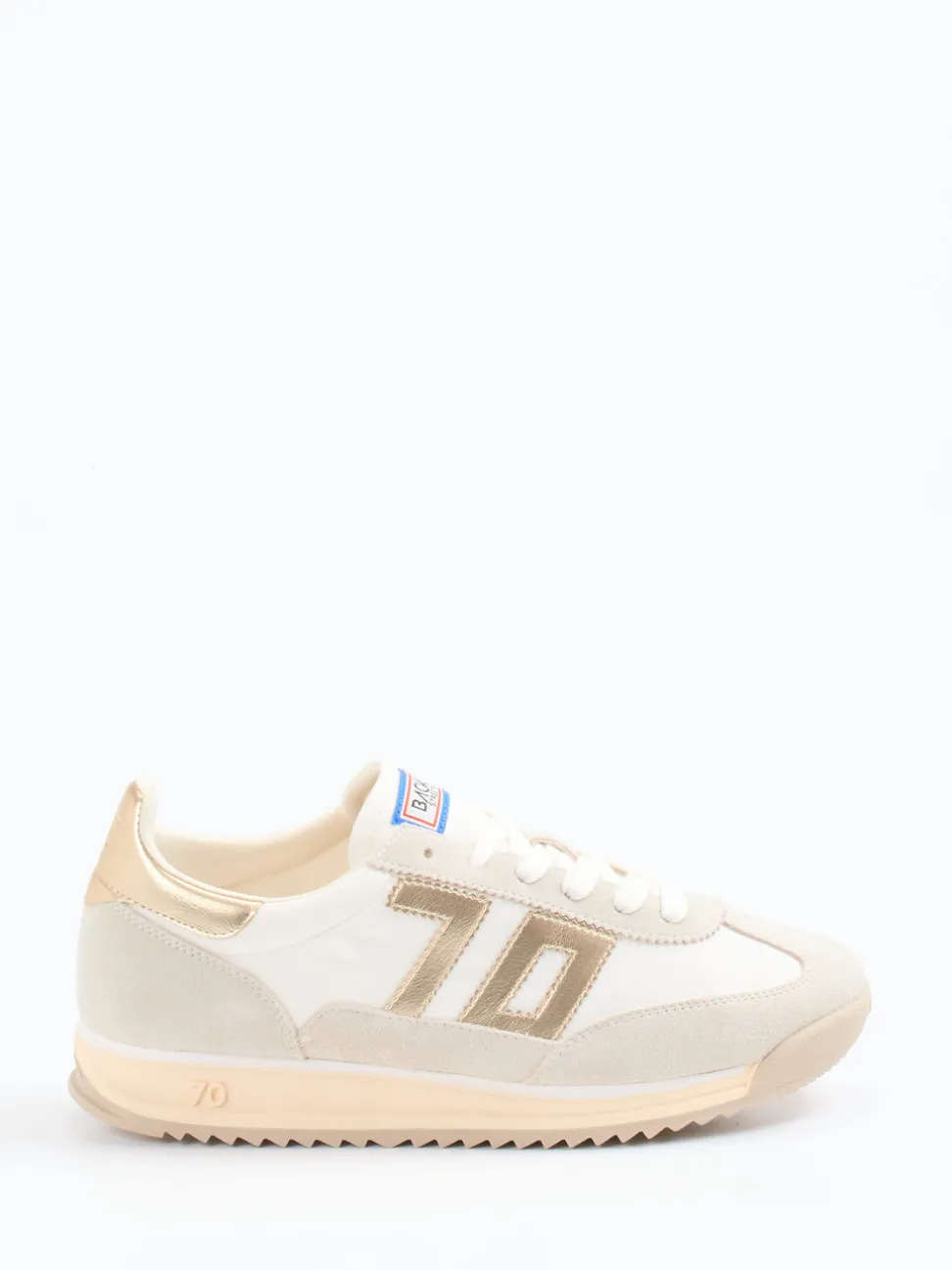 Back 70 – Retro-Sneaker aus Veloursleder Beige