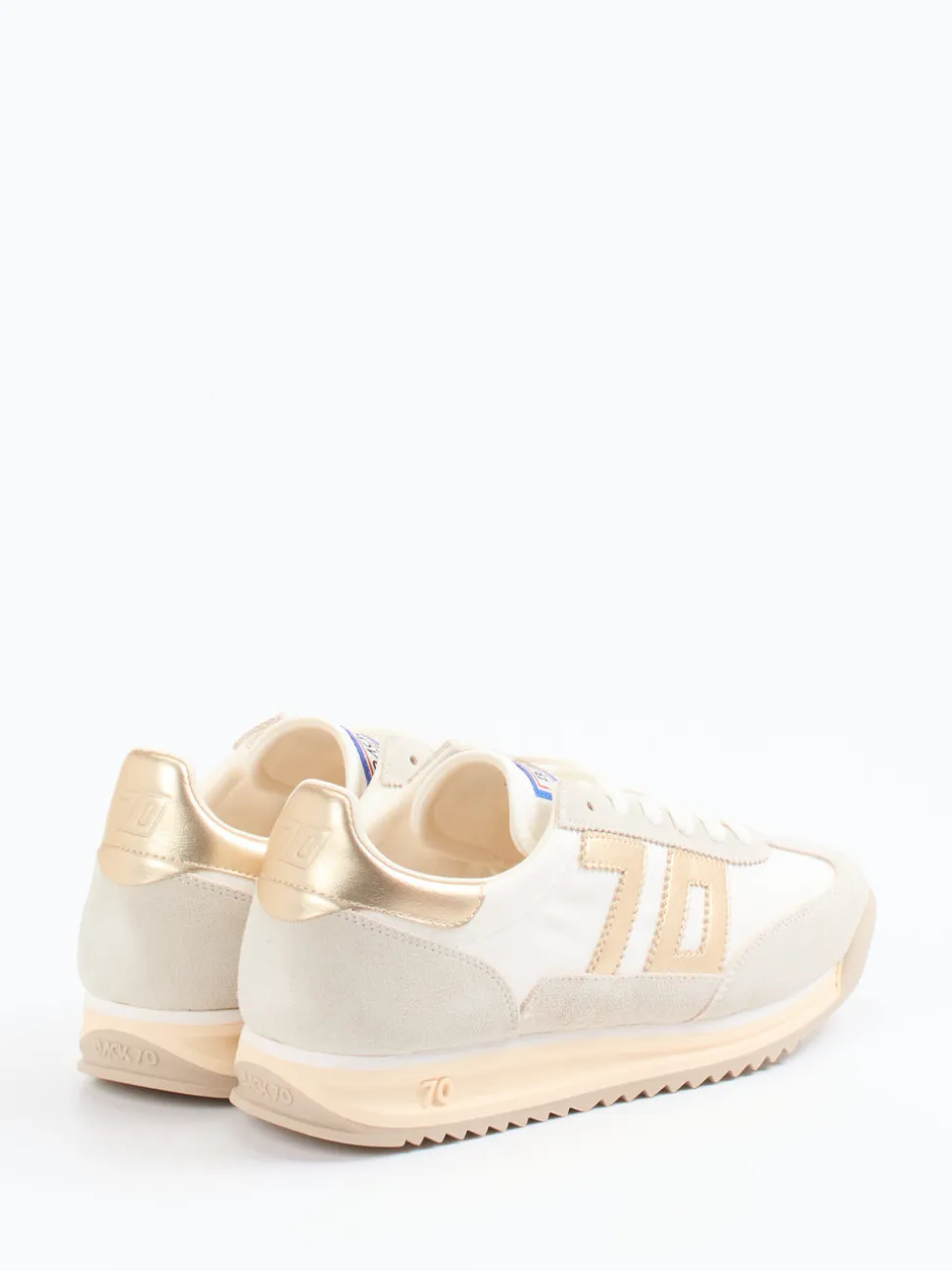 Back 70 – Retro-Sneaker aus Veloursleder Beige