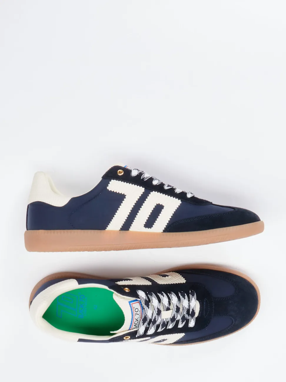 Back 70 – Retro-Sneaker aus Veloursleder navyblau