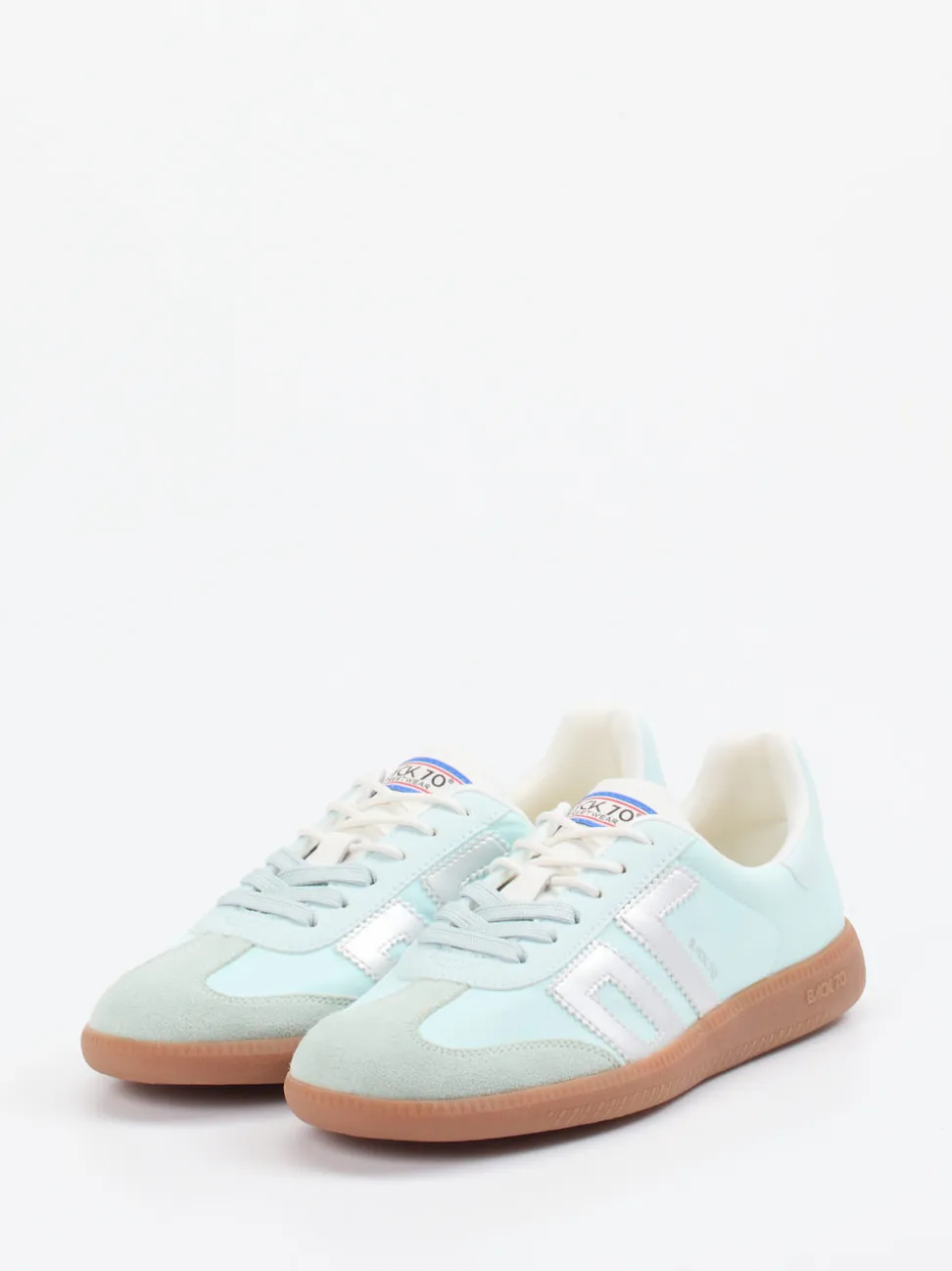 Back 70 – Retro-Sneaker aus Veloursleder Pastellmint