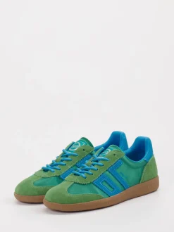 Back 70 – Retro-Sneaker aus Veloursleder Textil grün