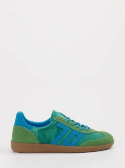 Back 70 – Retro-Sneaker aus Veloursleder Textil grün