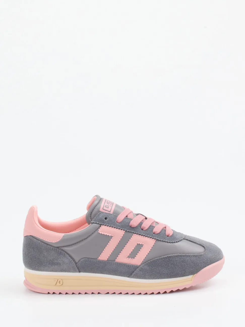 Back 70 – Retro-Sneaker aus Veloursleder in Grau
