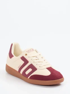Back 70 – Retro-Sneaker aus Velour/Leder cremeweiß