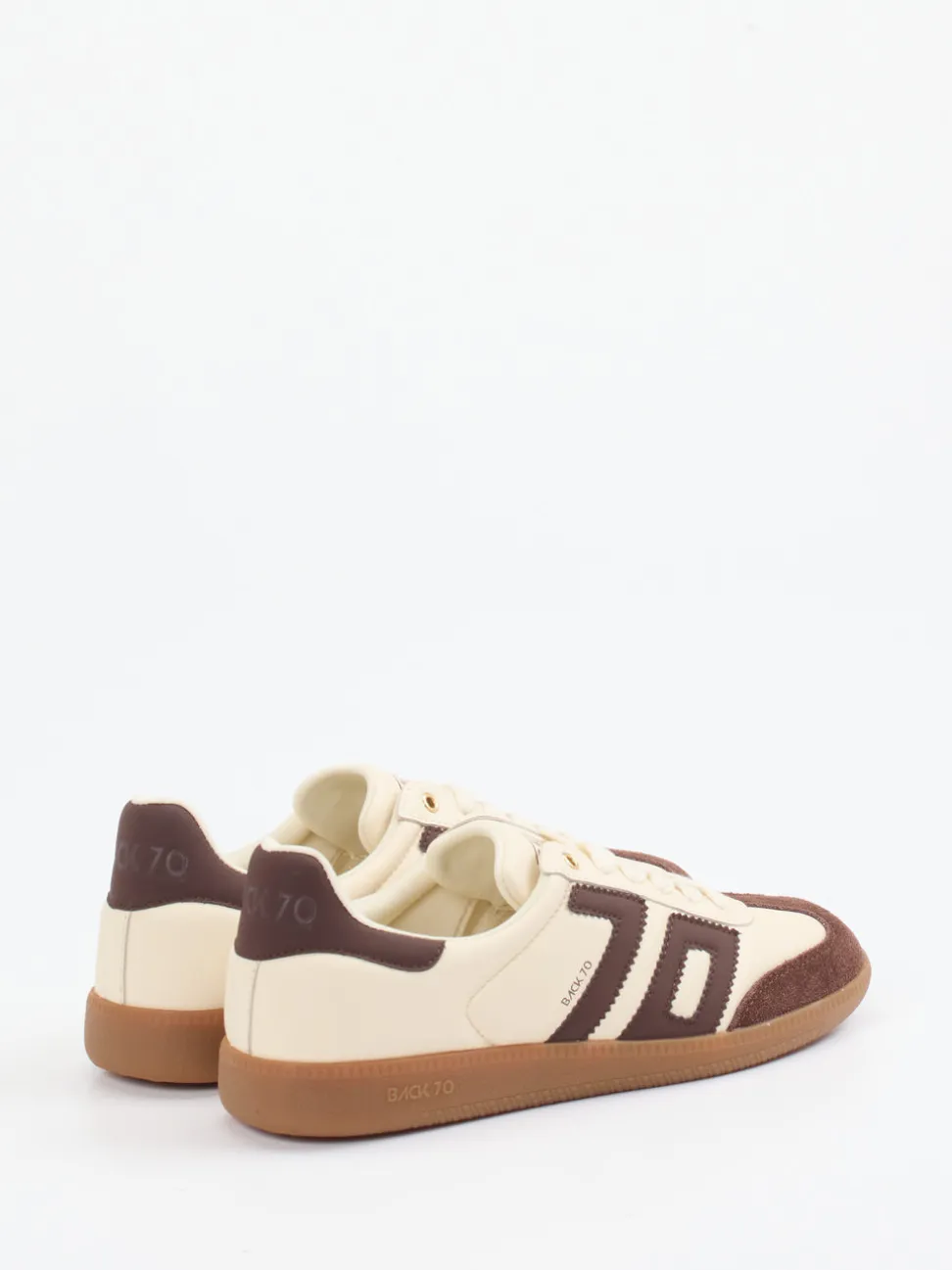 Back 70 – Retro-Sneaker aus Velour/Leder cremefarben