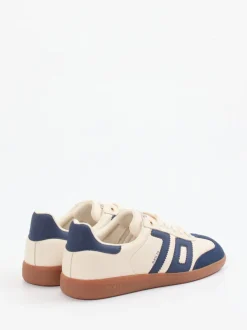 Back 70 – Retro-Sneaker aus Velour/Leder cremeweiß