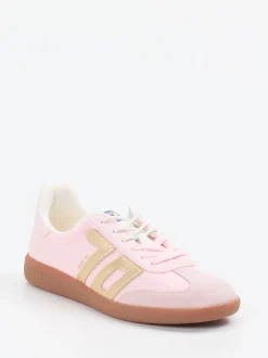 Back 70 – Retro-Sneaker aus Velour/Textil Rosa