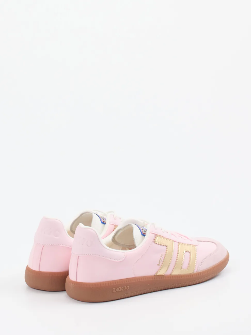 Back 70 – Retro-Sneaker aus Velour/Textil Rosa