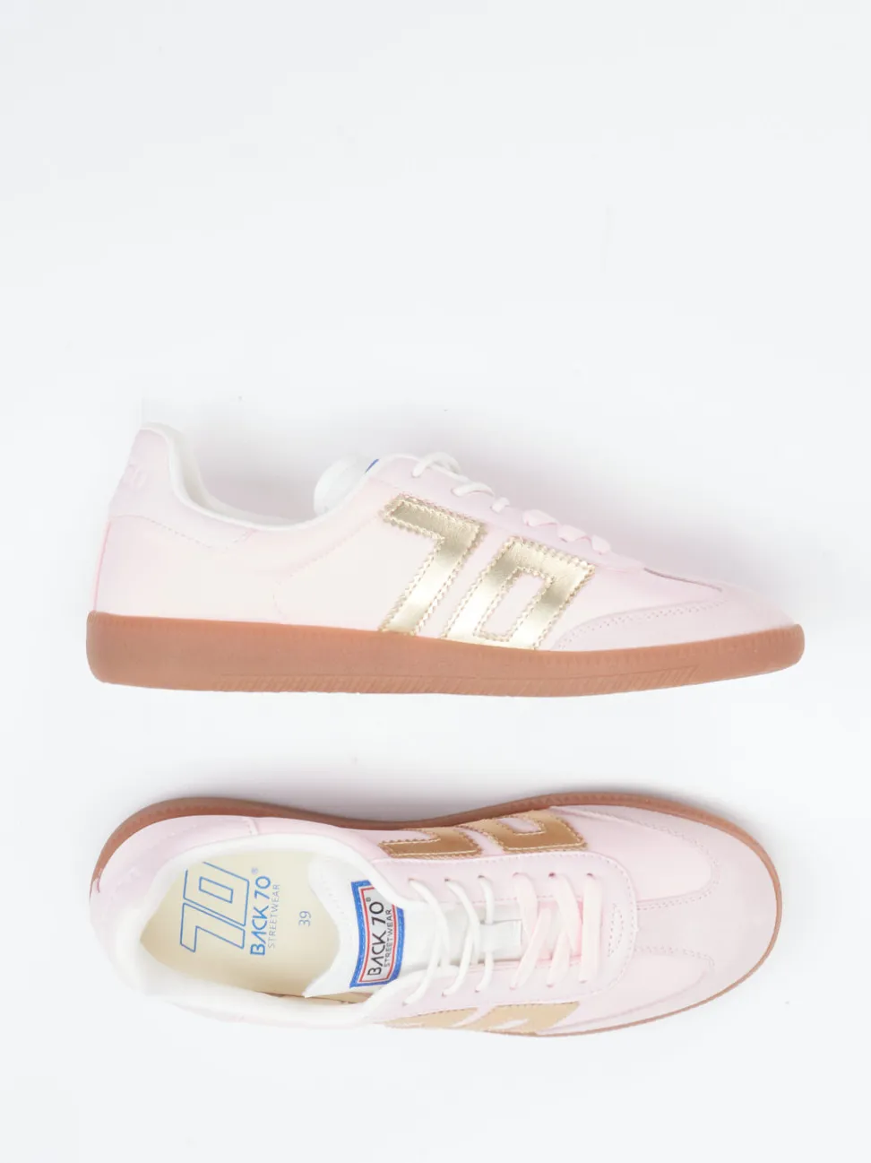 Back 70 – Retro-Sneaker aus Velour/Textil Rosa