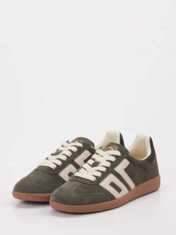 Back 70 – Retro-Sneaker aus Veloursleder olivgrün