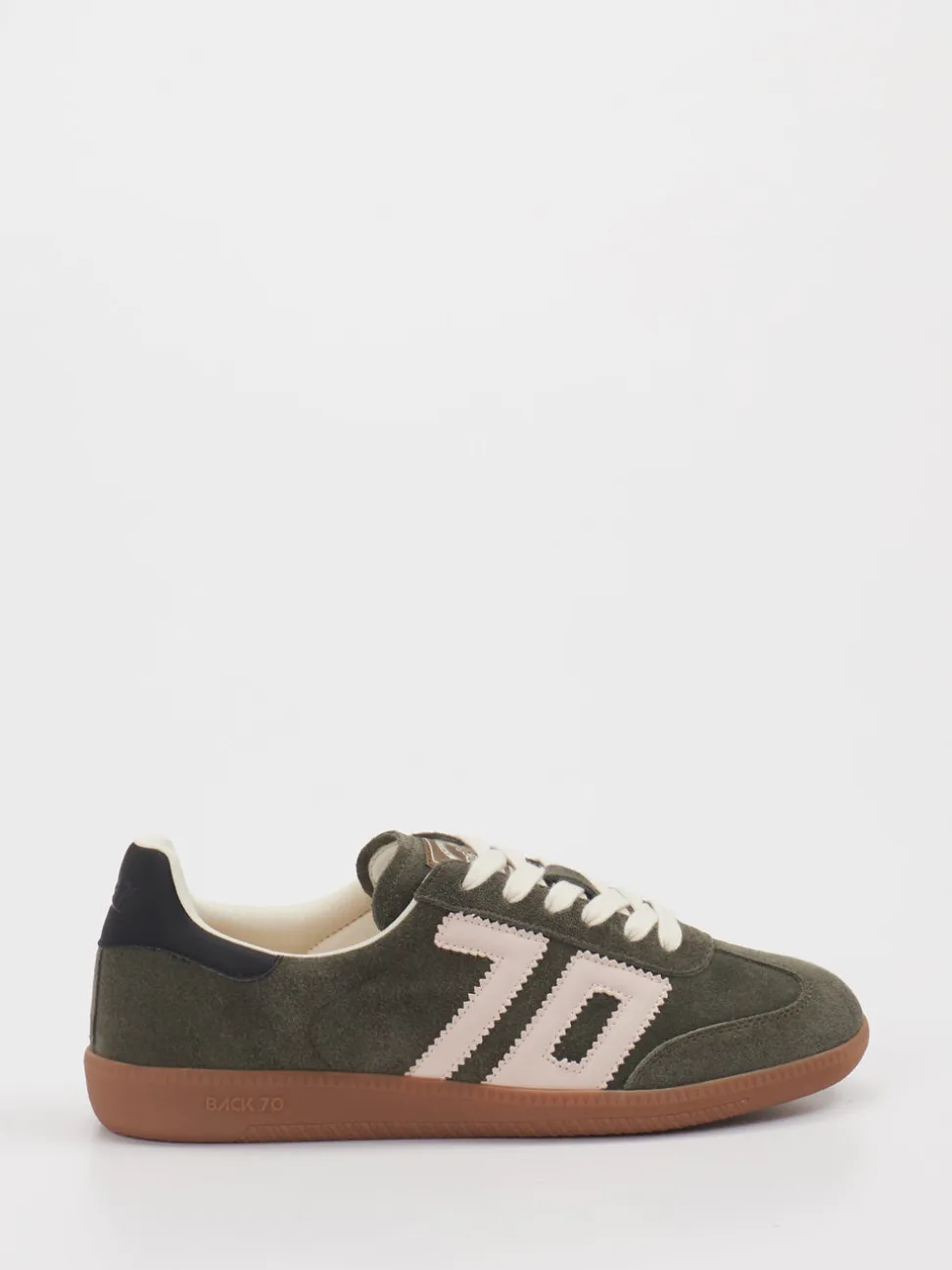 Back 70 – Retro-Sneaker aus Veloursleder olivgrün