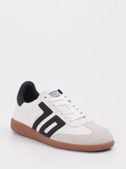 Back 70 – Retro-Sneaker aus Velour/Leder weiß