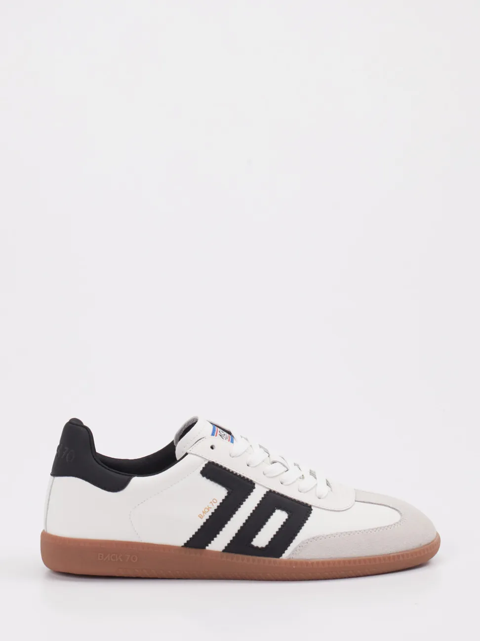 Back 70 – Retro-Sneaker aus Velour/Leder weiß