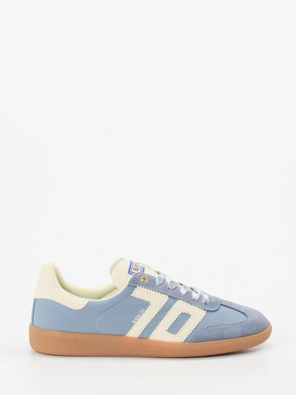 Back 70 – Retro-Sneaker aus Veloursleder Pastellblau