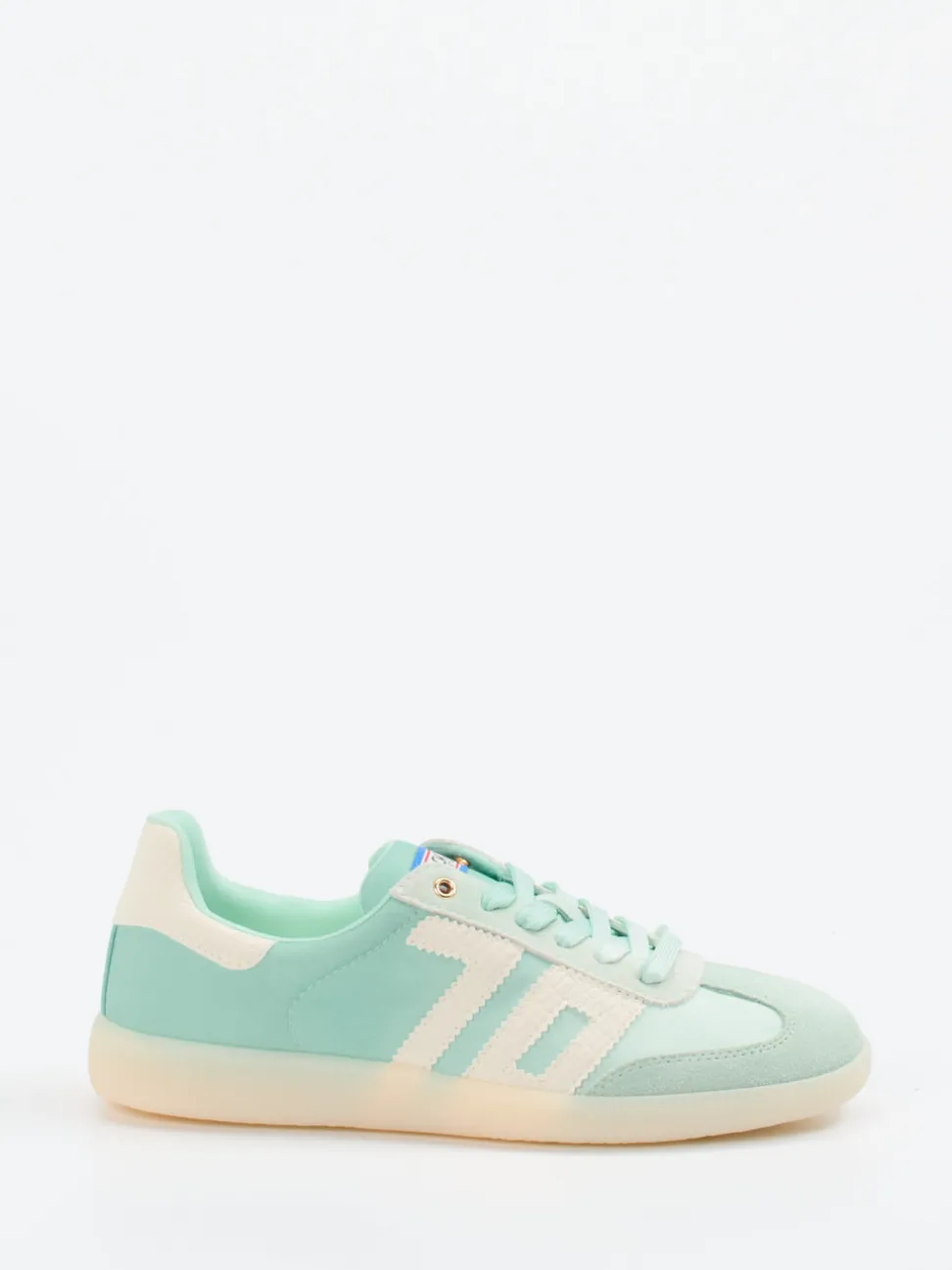 Back 70 – Retro-Sneaker aus Veloursleder und Nylon Mintgrün