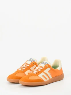 Back 70 – Retro-Sneaker aus Velour/Textil Orange