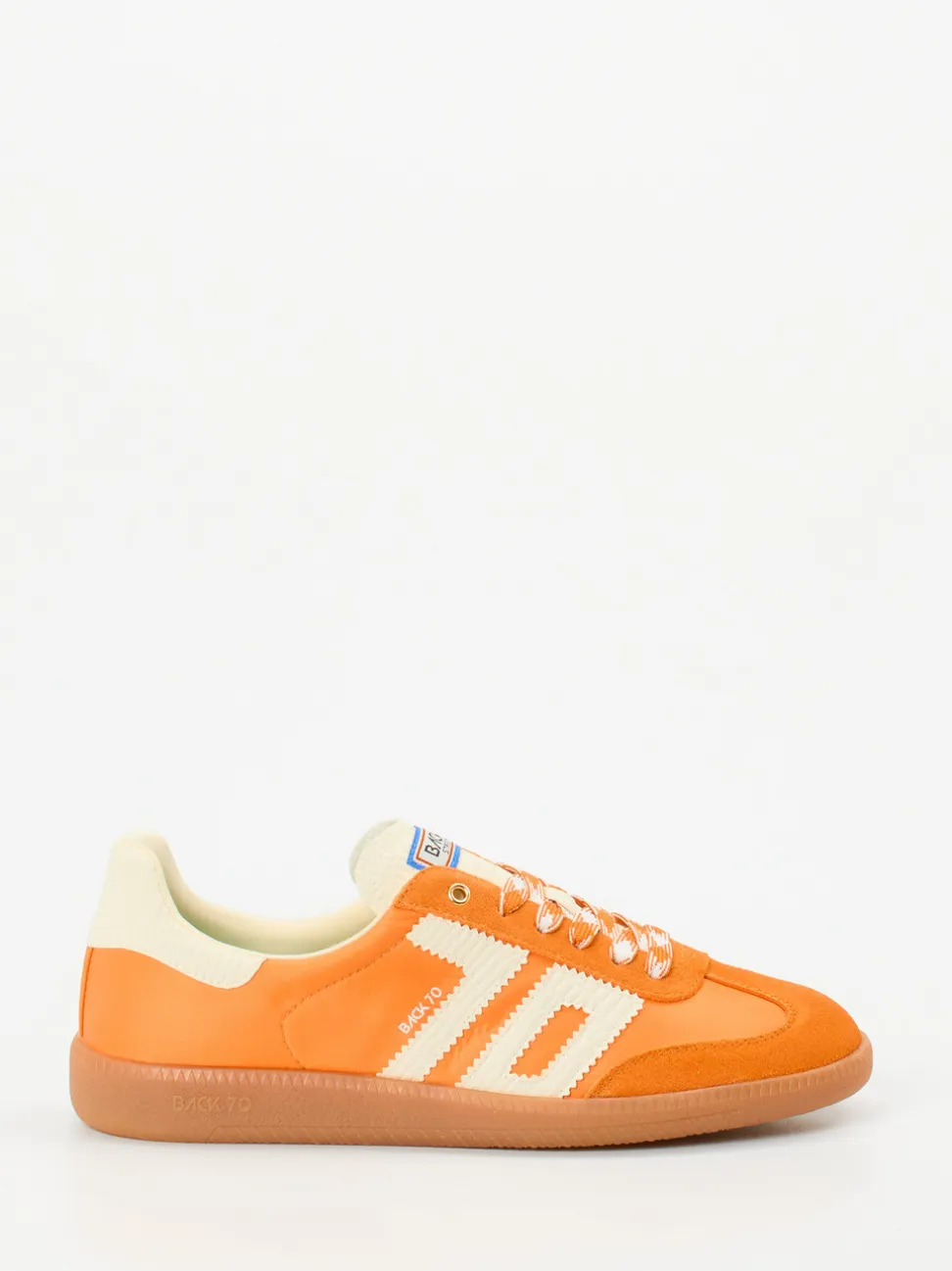 Back 70 – Retro-Sneaker aus Velour/Textil Orange