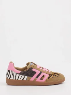 Back 70 – Sneaker aus Leder mit Animalprint-Details
