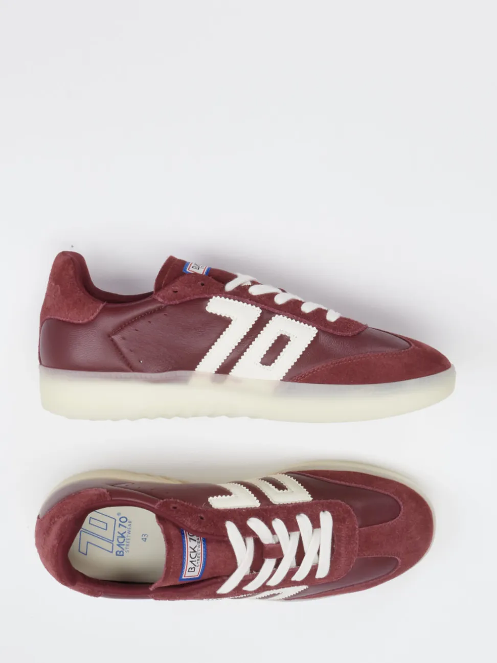 Back 70 – Sneaker aus Leder in Bordeauxrot