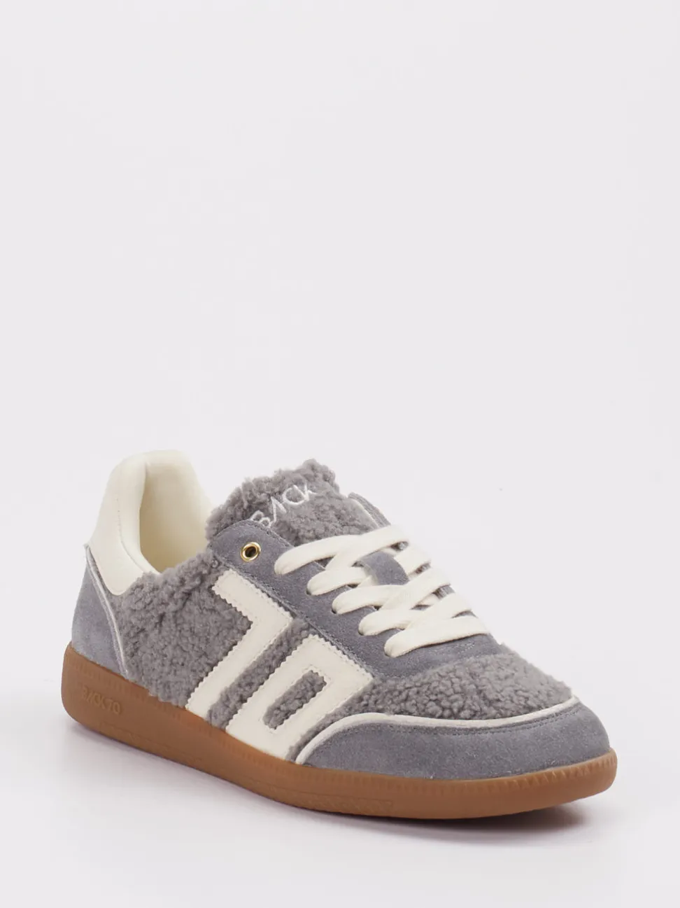Back 70 – Sneaker aus Velours/Textil grau
