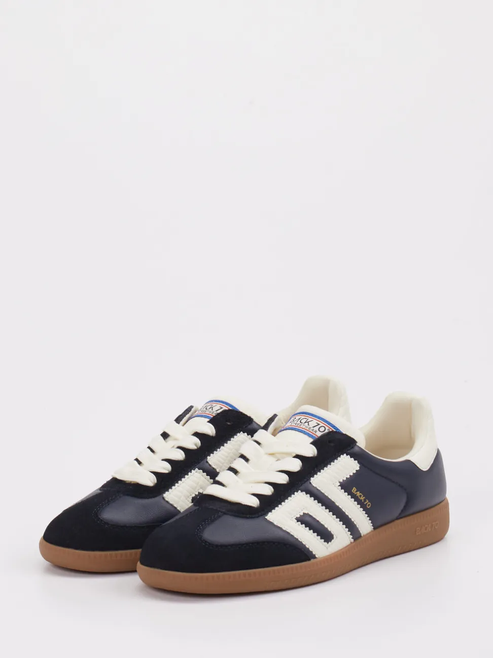 Back 70 – Sneaker aus Velours- und Glattleder dunkelblau