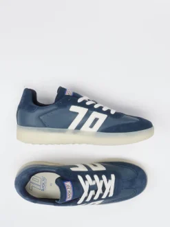 Back 70 – Sneaker aus Velourleder und Leder Navyblau