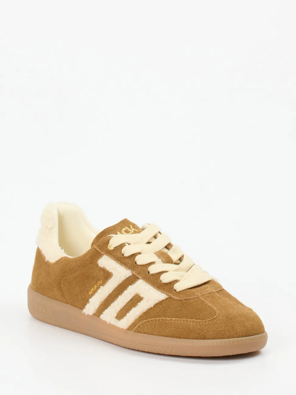 Back 70 – Sneaker aus Veloursleder karamellbraun