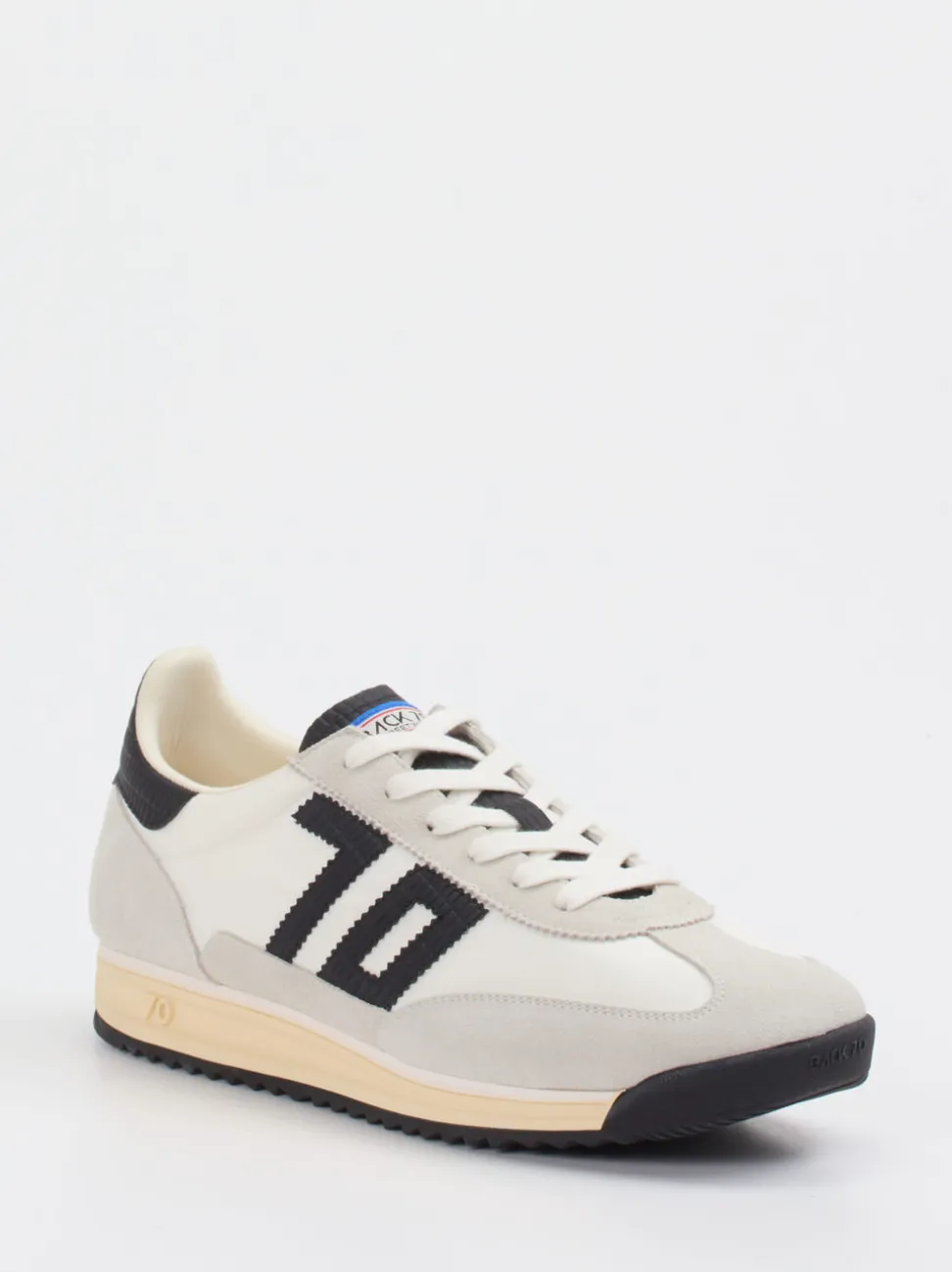 Back 70 – Sneaker aus Veloursleder und Textil Offwhite