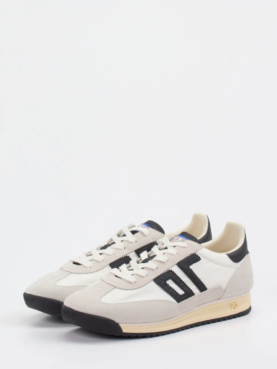 Back 70 – Sneaker aus Veloursleder und Textil Offwhite