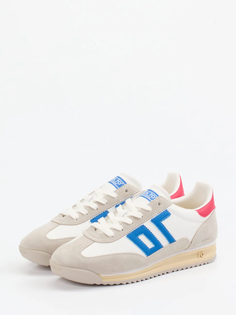 Back 70 – Sneaker aus Veloursleder und Glattleder Offwhite