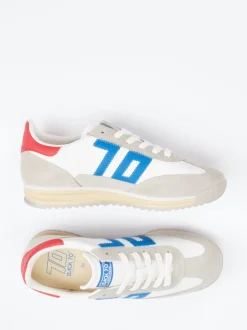 Back 70 – Sneaker aus Veloursleder und Glattleder Offwhite