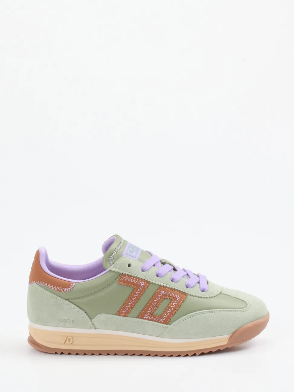 Back 70 – Sneaker aus Veloursleder Salbeigrün