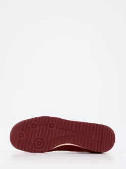 Back 70 – Sneaker aus Velour/Textil in Weinrot